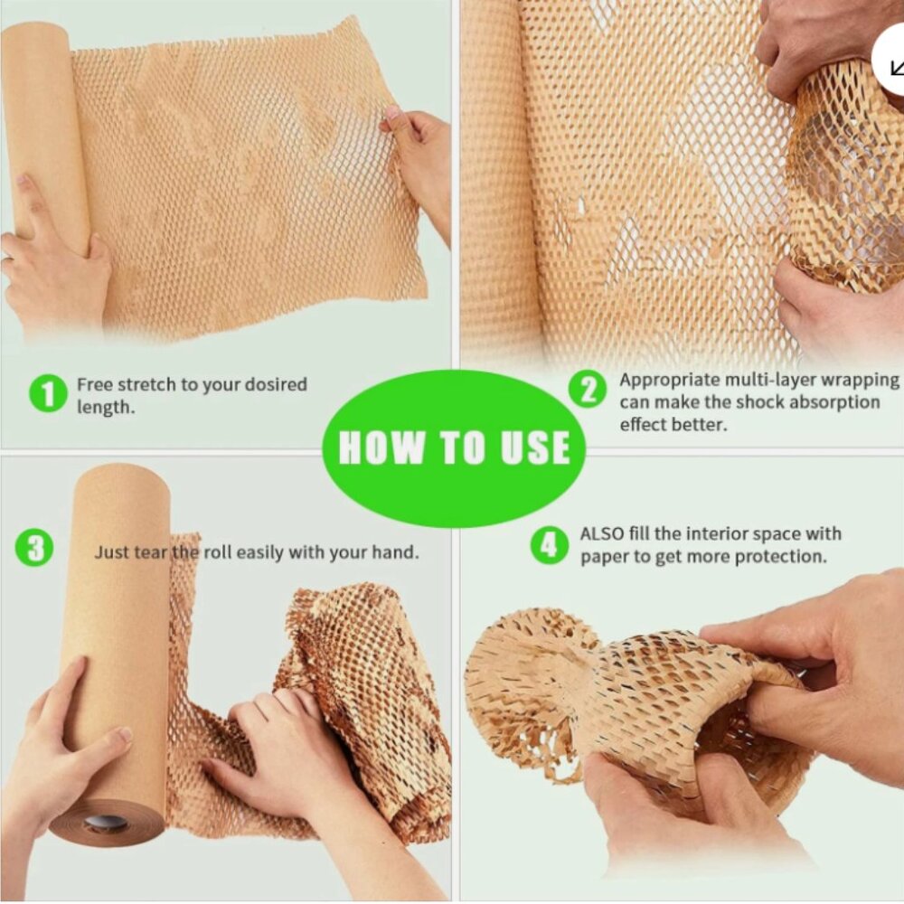 Honeycomb Packing Paper 12"X230' Eco Friendly Packing Paper for Moving - Picture 13 of 14